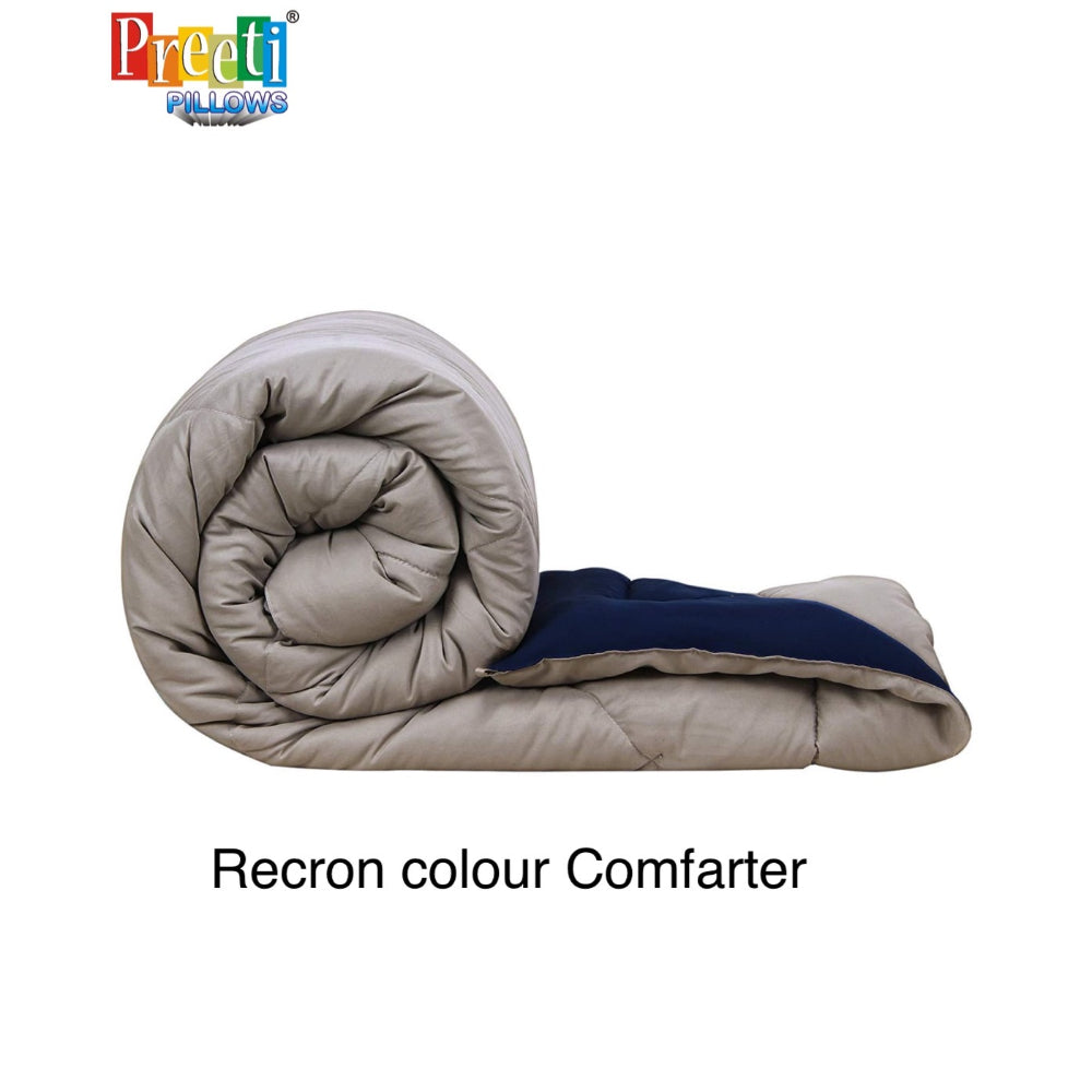 Colorful River Silver Recron Fiber Comforter Dovet