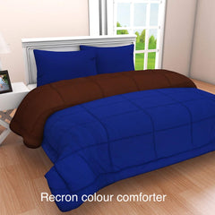 Color Full River Silver Recron Fiber Comforter Dovet