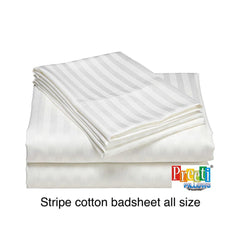 White Stripe Hotel Bad Sheet Set